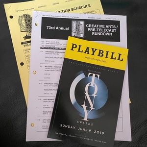 2019 Tony Awards Playbill, Production Schedule and Creative Arts Rundown